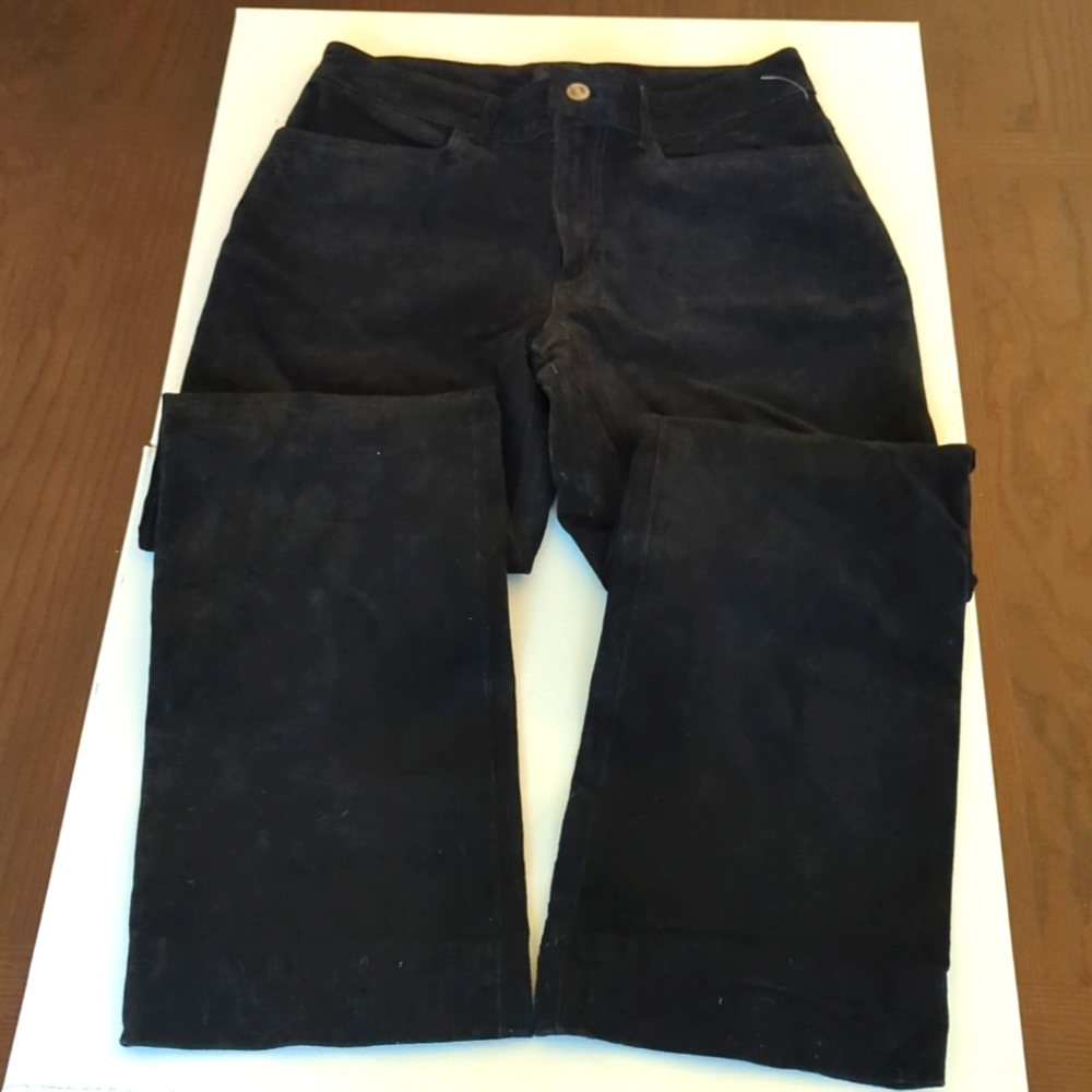 Black suede pants. Size 7/8